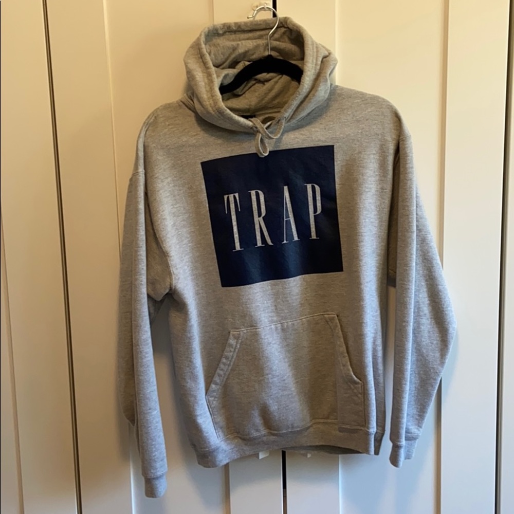 Trap Grey Pullover Hoodie Gap Trap TrapGod Size M